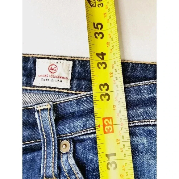 AG Adriano Goldschmied Size 28X26 Women Stilt Roll-Up Cigarette Blue Denim Jeans - Picture 12 of 13